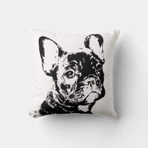 Coussin Mignonne French Bulldog Chien Chien Chien et Encre