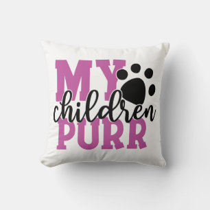 Coussin Mignonne Maman Chat Chatons Secours Chat Noir Viol