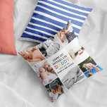 Coussin Mignonne papa de première Fête des pères | Thro Co<br><div class="desc">Créez votre propre cadeau spécial de première fête des pères avec ce joli coussin de collage photo coloré. Avec 8 photos carrés et le texte 'Happy 1st Fête des pères', le mot DADDY en lettres colorées, a we love you lots message and names. Fait un merveilleux cadeau de conservation pour...</div>