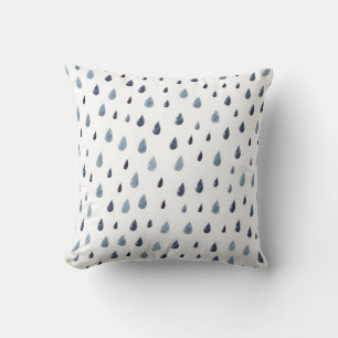 Coussin Mignonne pluie. Aquarelle motif sans couture. Pai