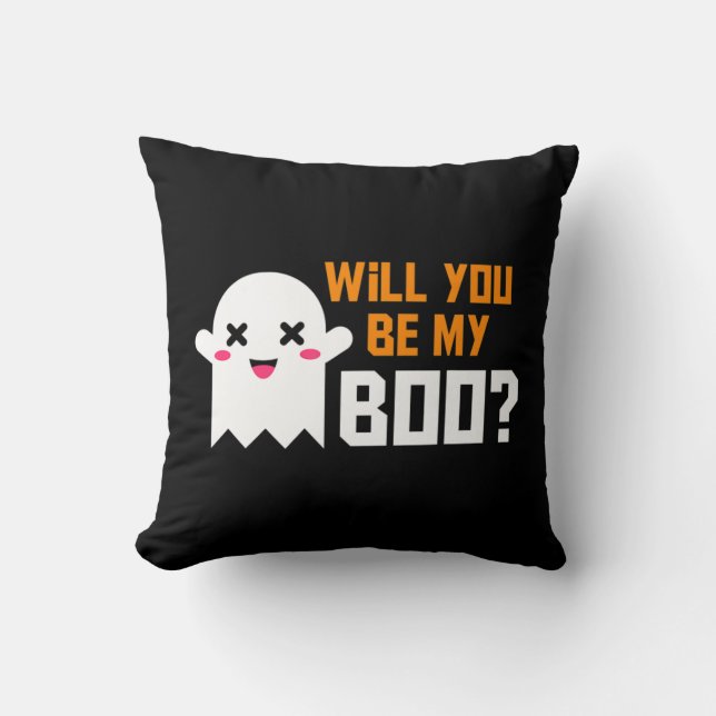 Coussin Mignonne Seras-Tu Mon Halloween Fantôme De Boo ! P (Recto)