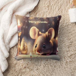 Coussin Mignonne souris fête Noël, coutume