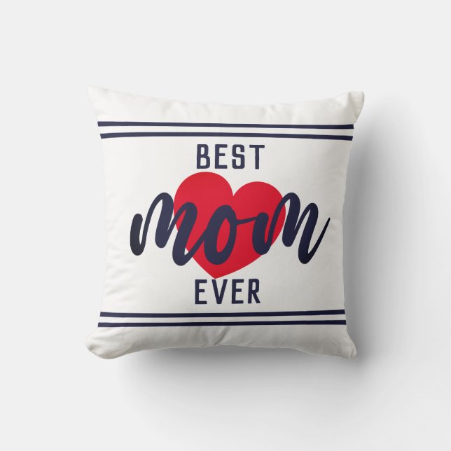 Coussin Mignonne Texte Meilleur Maman Jamais Avec Coeur Je (Recto)