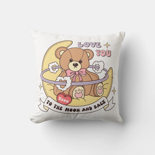 Coussin Mignonne Valentine's Day Teddy Bear (Recto)