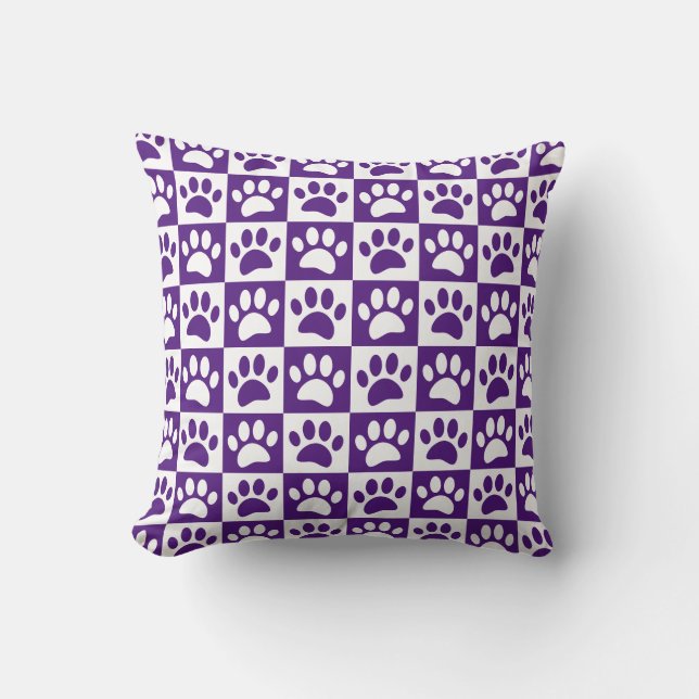 Coussin Mignonnes empreintes de pattes de dessin animé dam (Recto)