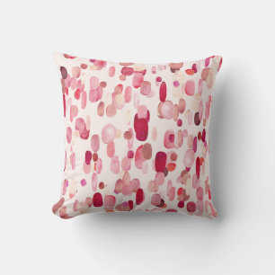 Coussin Mignonnes Zones Rouges Roses Simples