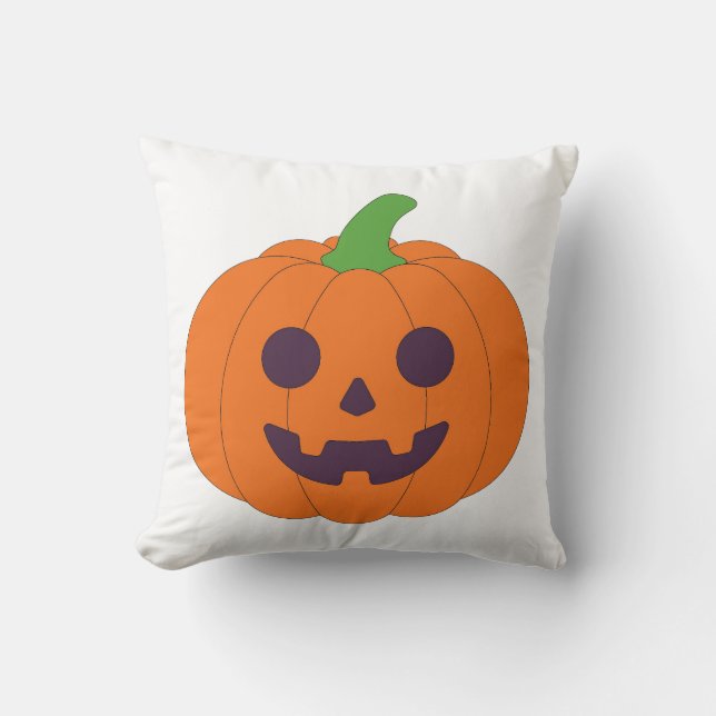 Coussin Mignons citrouilles et chats noirs d'Halloween (Recto)