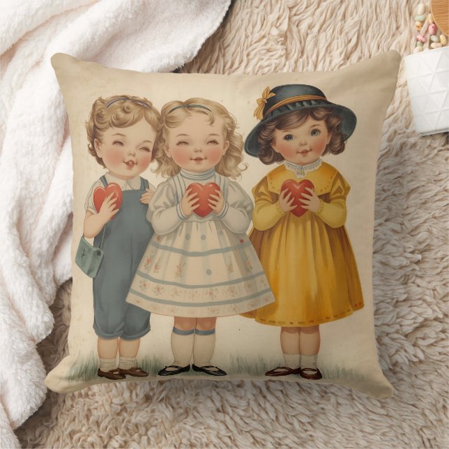 Coussin Mignons Enfants Vintage (Couverture)