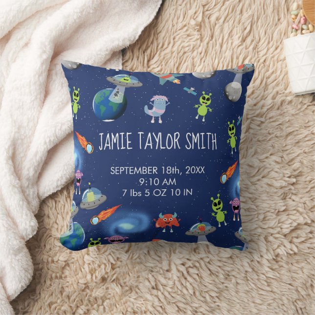 Coussin Mignons monstres aliens modernes statistiques de n (Couverture)