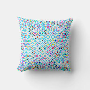 Coussin Mignons motifs abstraits colorés en zigzag