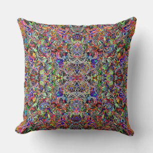Coussin Mignons motifs de fleurs colorés mélangés