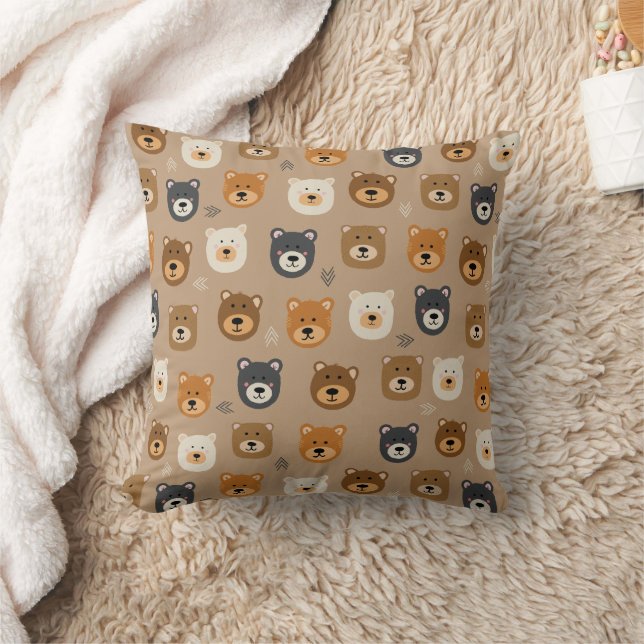 Coussin Mignons ours des bois pour enfants (Couverture)