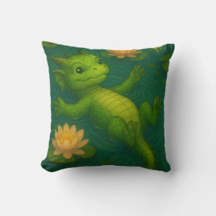 Coussin Mignons yeux de chiot de la forêt verte bébé en tr