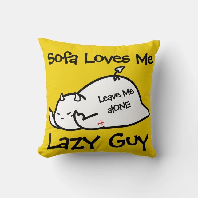 Coussin Migny Shy Devil en AMOUR (Recto)