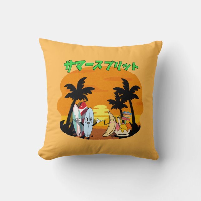 Coussin Mikitiez été windsurf bananasplie glace (Recto)