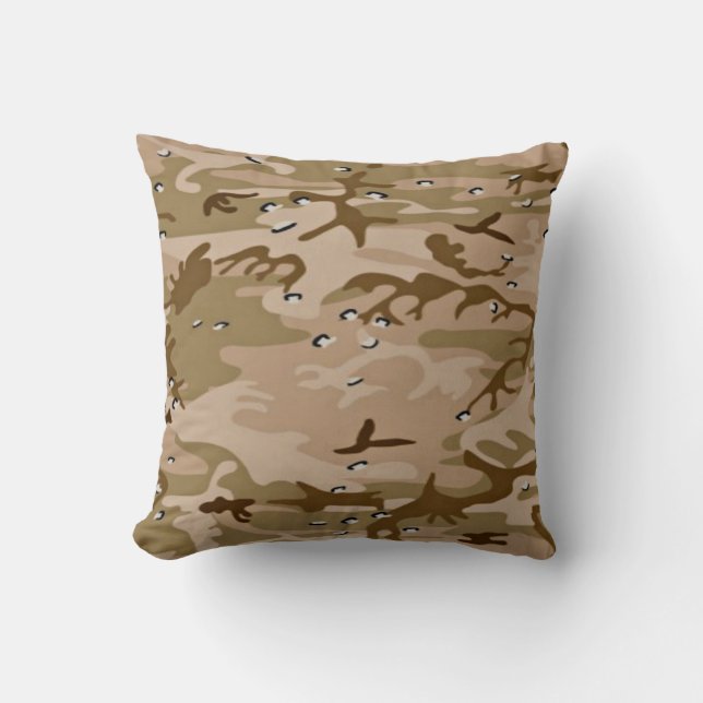Coussin militaire de Camo de sable de désert (Recto)