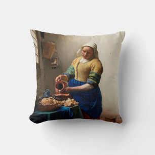 Coussin Milkmaid Kitchen Maid par Johannes Vermeer