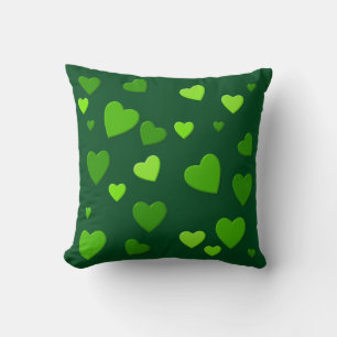 Coussin mille coeurs verts pour vous