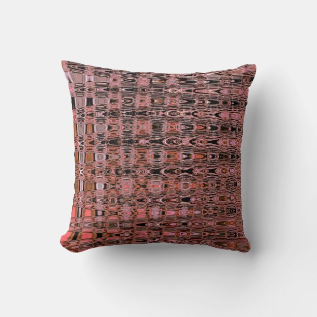 Coussin Millefiori Zigzag Boho Saumon rose Peach (Recto)