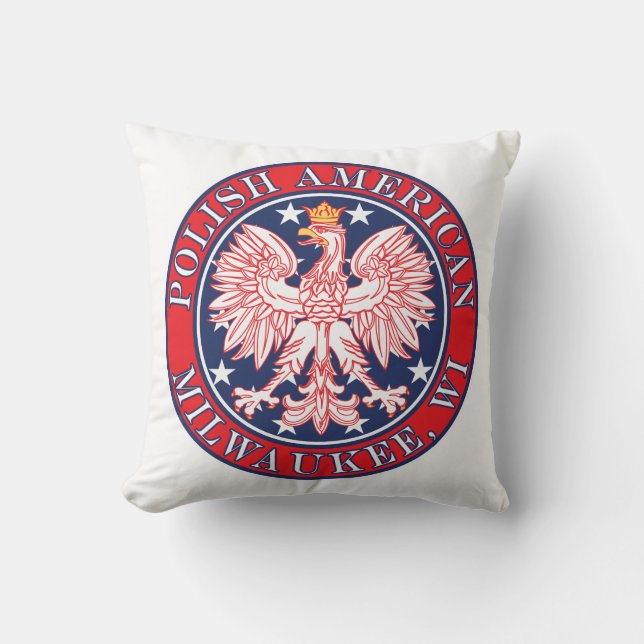 Coussin Milwaukee Wisconsin polonais (Recto)