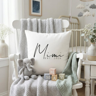 Coussin Mimi neutre année EST Souvenir de famille écriture
