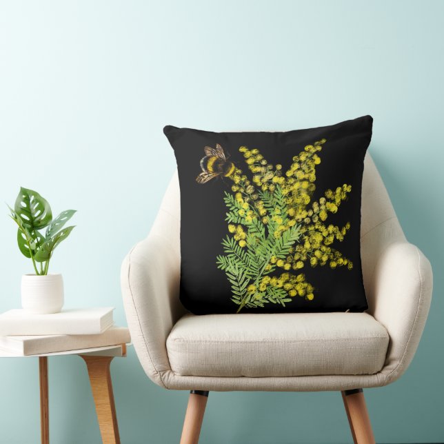 Coussin Mimosa, T-shirt bourdon (Chaise)