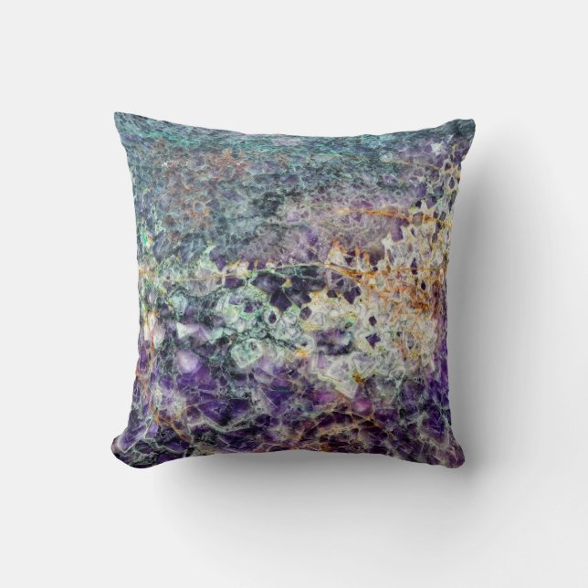 Coussin minerai en pierre AM de gemme de roche de motif de (Recto)