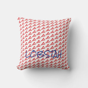 Coussin Mini Homards rouges Bleu Bleu Bleu Maine LOBSTAH l