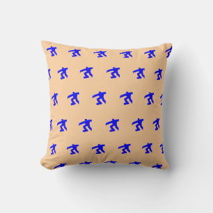 Coussin Mini Hommes Bleus en Course Melon