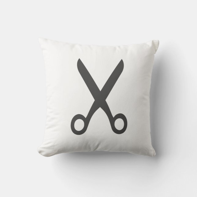Coussin Mini minimalisme élégant Cuisine ciseaux noir blan (Recto)