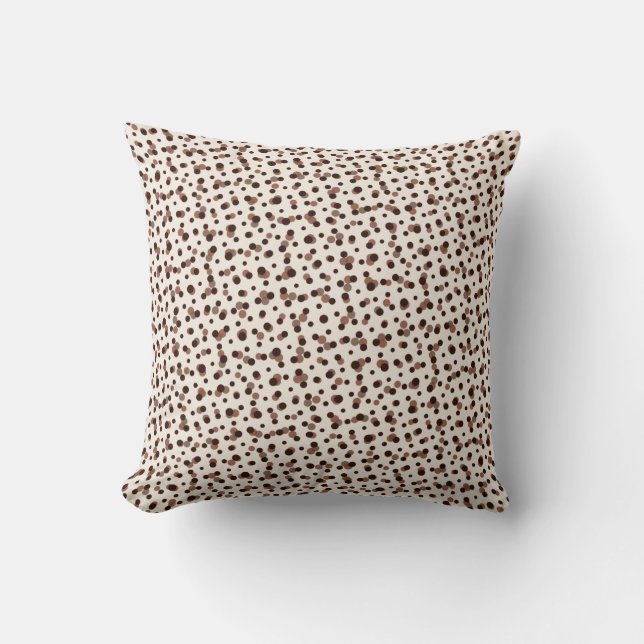 Coussin Mini Points Napolitains-Oreiller 3-Brown-Blanc-Sq (Recto)