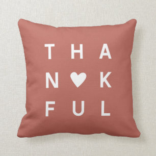 Coussin Mini Thanksgiving Thankful Home Decor Cuivre