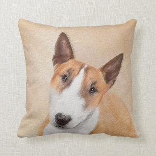 Coussin Miniature Bull Terrier Peinture - Jolie Original D