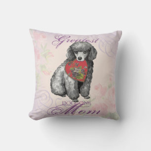 Coussin Miniature Poodle Heart Maman