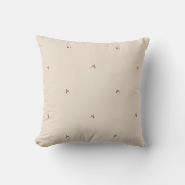 Coussin Minimal Acorn Pattern Pillow  (Recto)