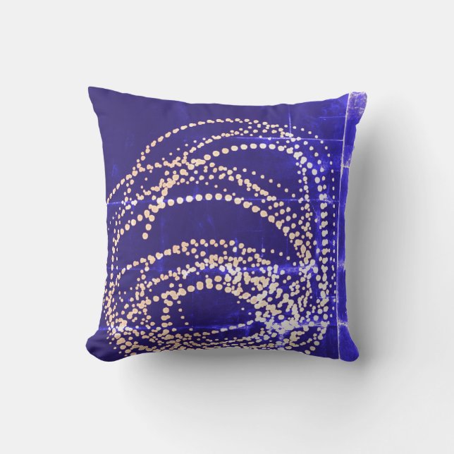 Coussin Minimalisme Abstrait Art Motif gris bleu (Recto)