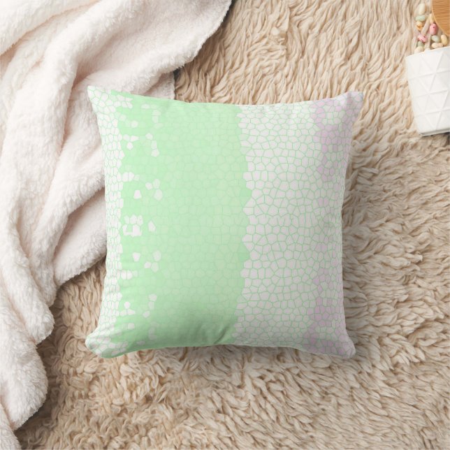 Coussin Minimalisme Art Abstrait Pale Turquoise Vert Rose (Couverture)
