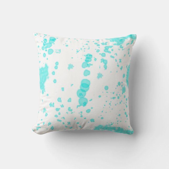 Coussin Minimalisme Art Abstrait Pastel Turquoise (Recto)