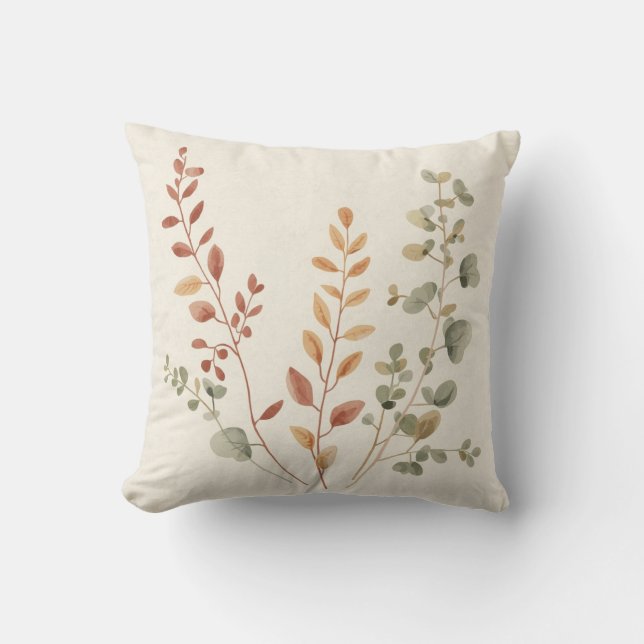 Coussin Minimalist Botanical Branches Decorative Pillow (Recto)
