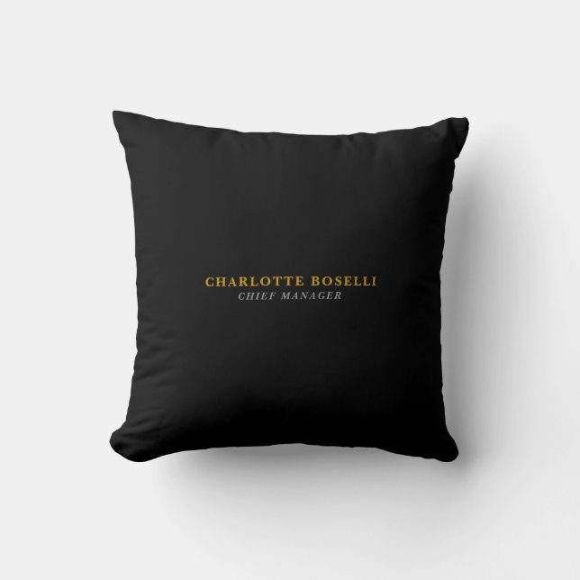 Coussin Minimalist Classical Professional Black Gold Color (Recto)
