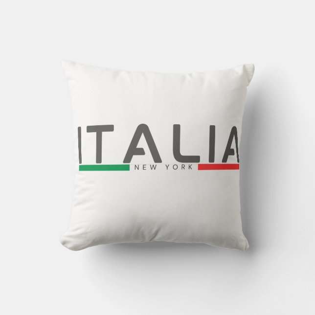 Coussin Minimalist Italy Flag New York italian  (Recto)