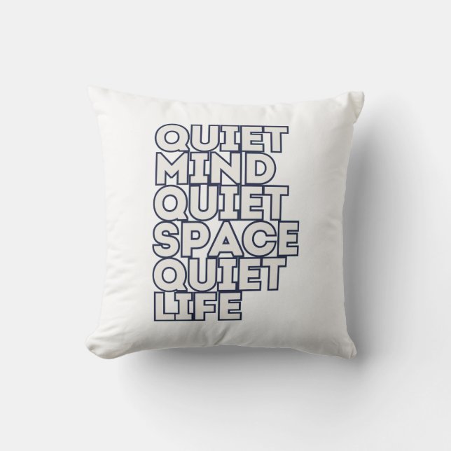 Coussin Minimalist Motivational Quote Throw Pillow — Moder (Recto)