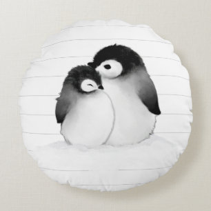coussin minimaliste à rayures blanches