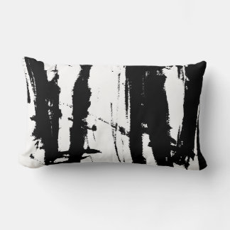 Coussin minimaliste Abstrait moderne noir et blanc