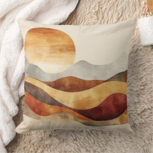 Coussin Minimaliste Boho Nature - Tons Terre Chauds