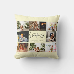 Coussin Minimaliste Meilleur Grand-Parents Jamais Photo Pe