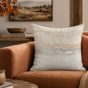 Coussin minimaliste moderne chic beige marron blanc gris m
