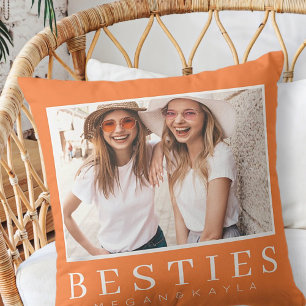 Coussin Minimaliste moderne chic Best Friends BFF Photo