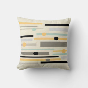 Coussin minimaliste moderne motif géométrique rétro