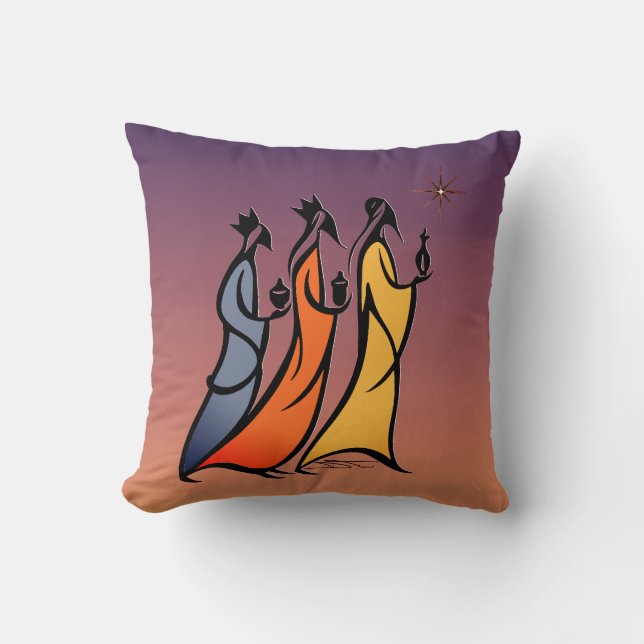 Coussin Minimaliste Trois Sages (Recto)